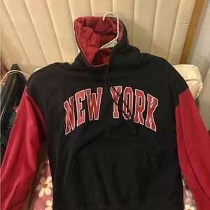 Brandy Melville Black and Red New York Hoodie